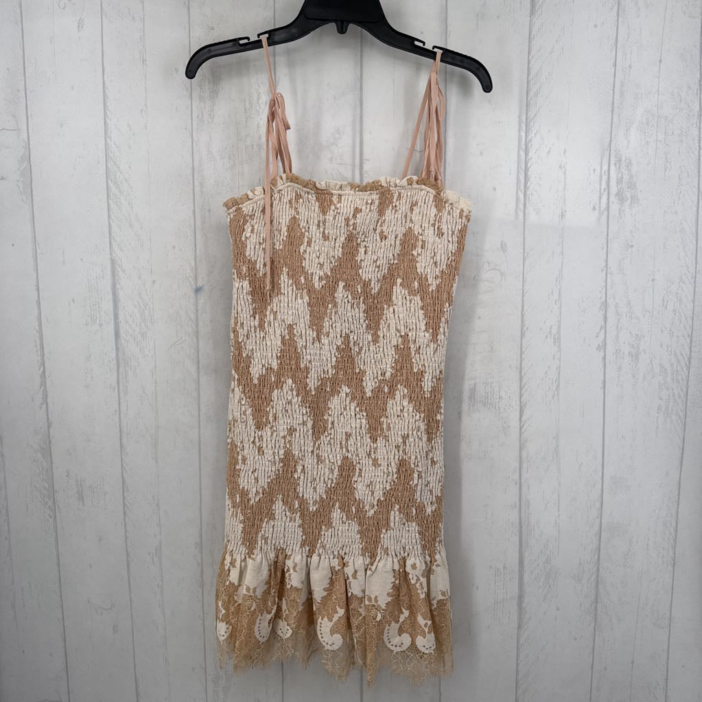 L smocked lace sundress