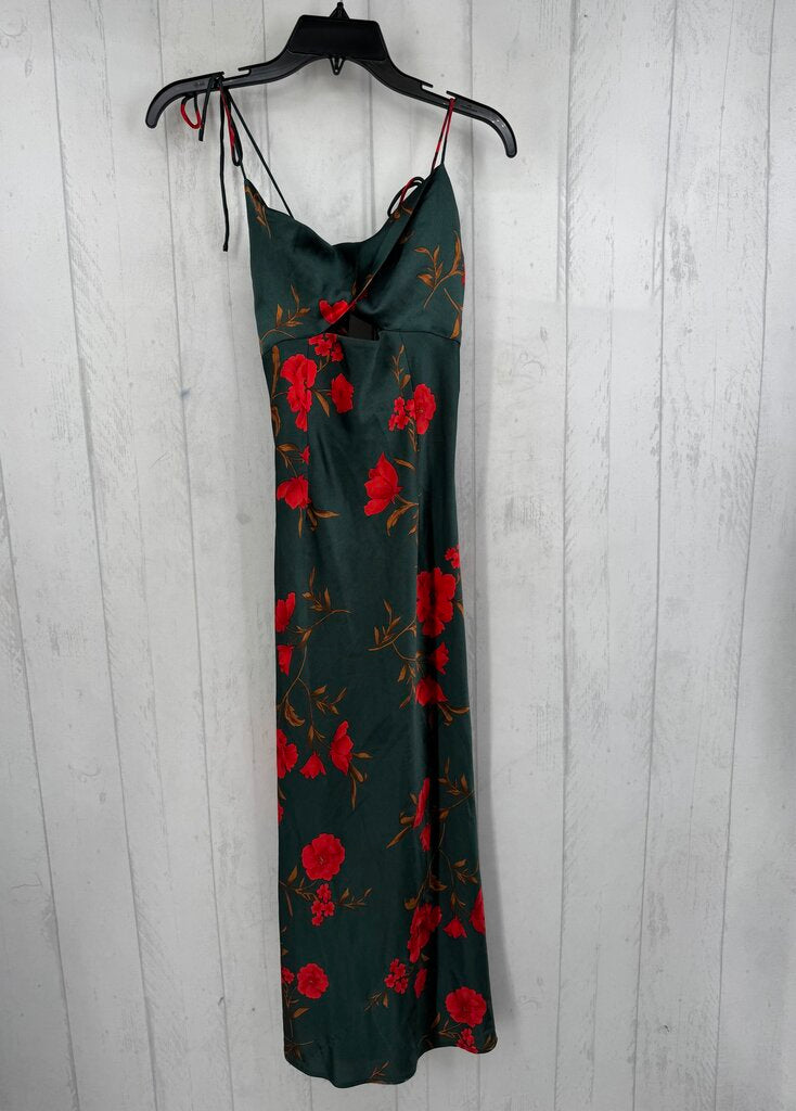 S flo print open back sundress