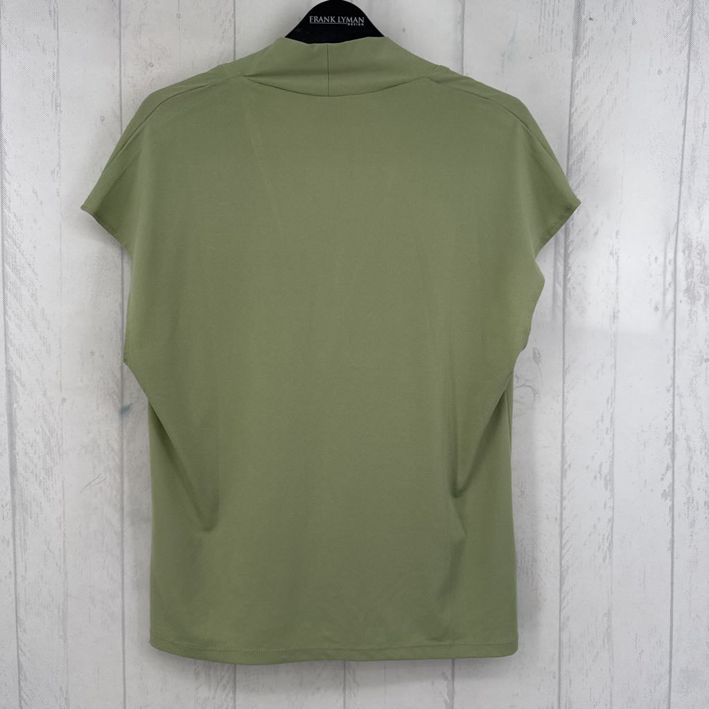S v-neck cap slv top