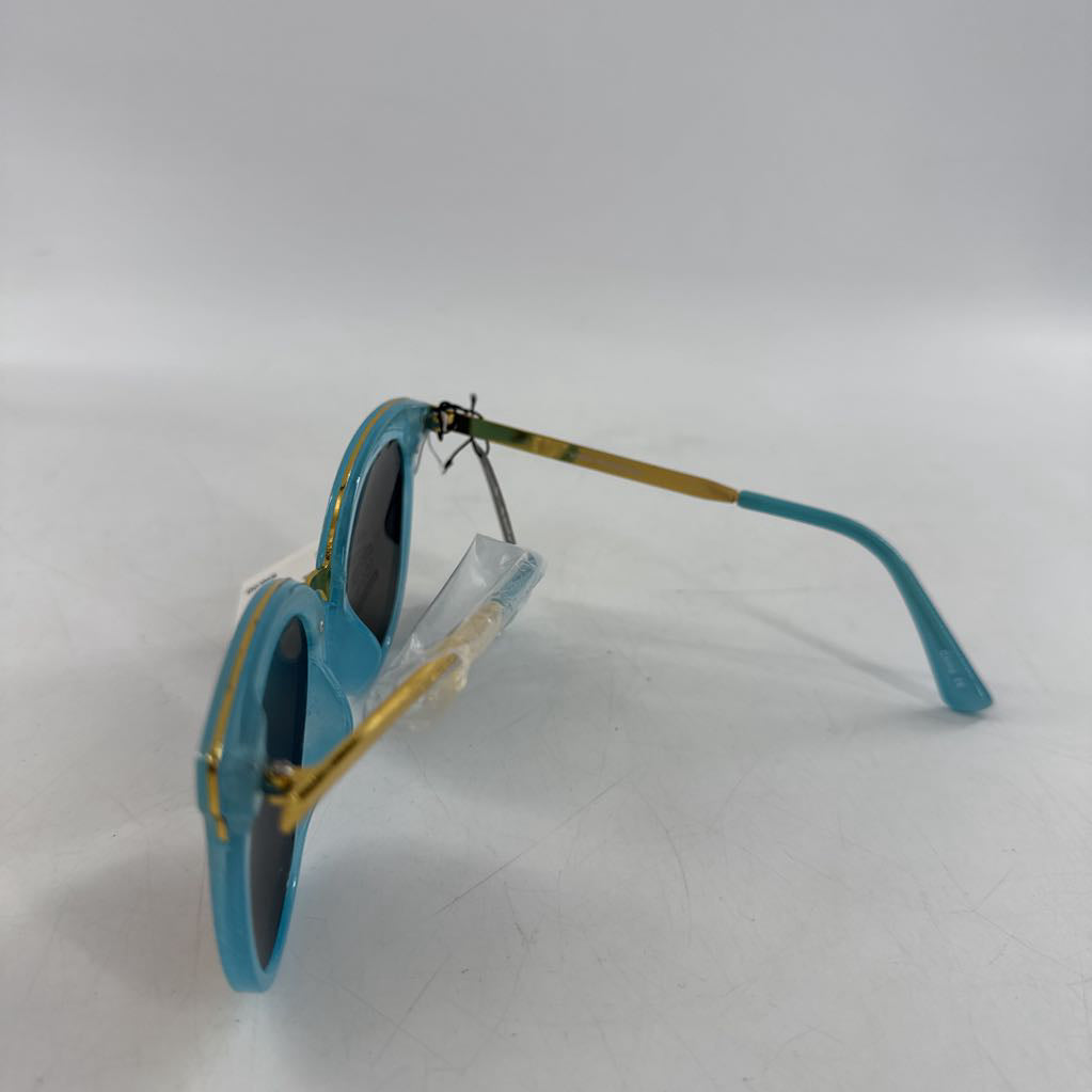 blue frame sunglasses