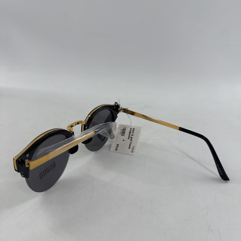 black & gold frame sunglasses