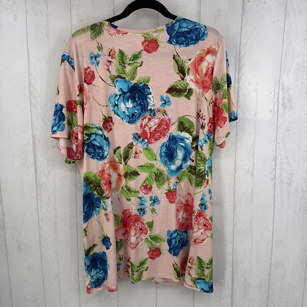 3xl s/s twist floral top