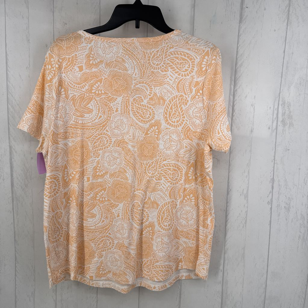 XL s/s flower print top