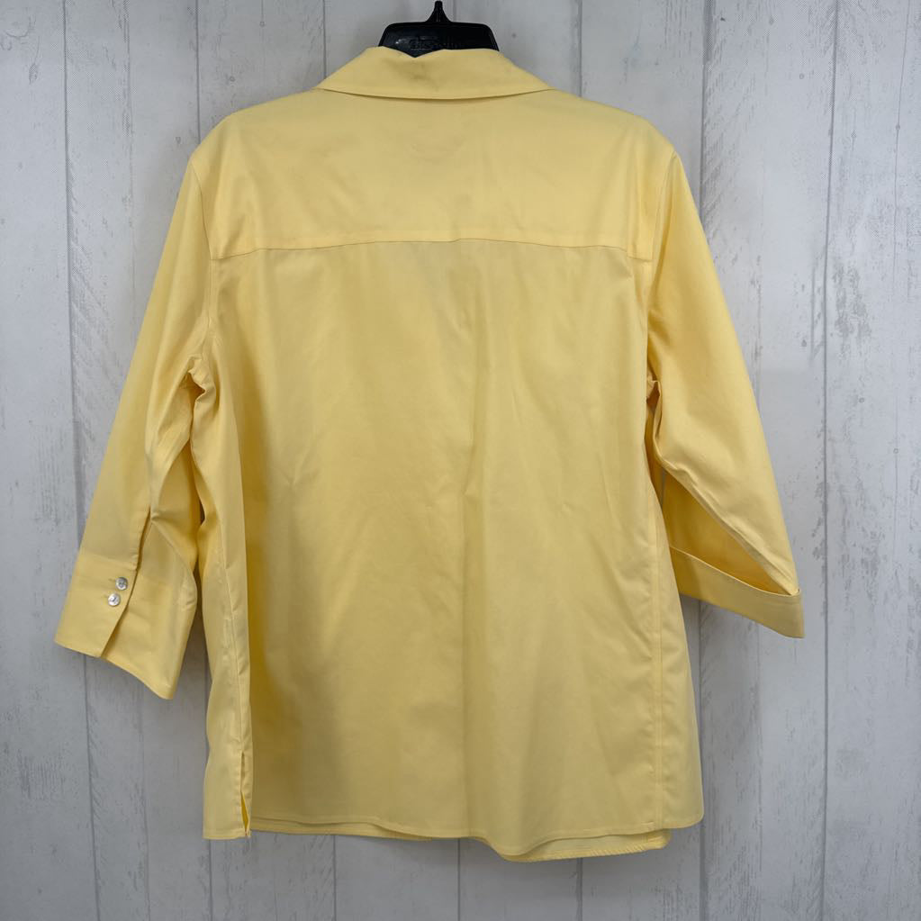 14w button down 3/4 slv top