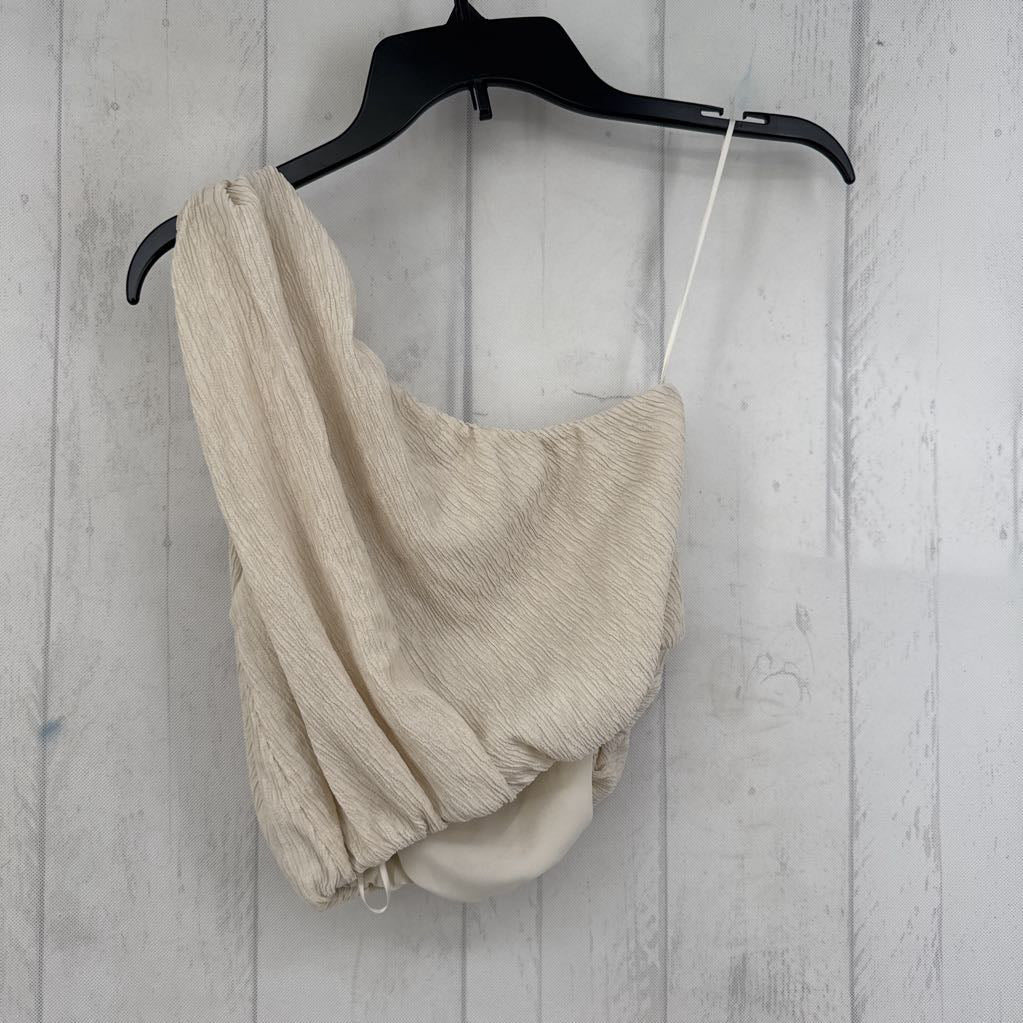 XS textured one shoulder tank