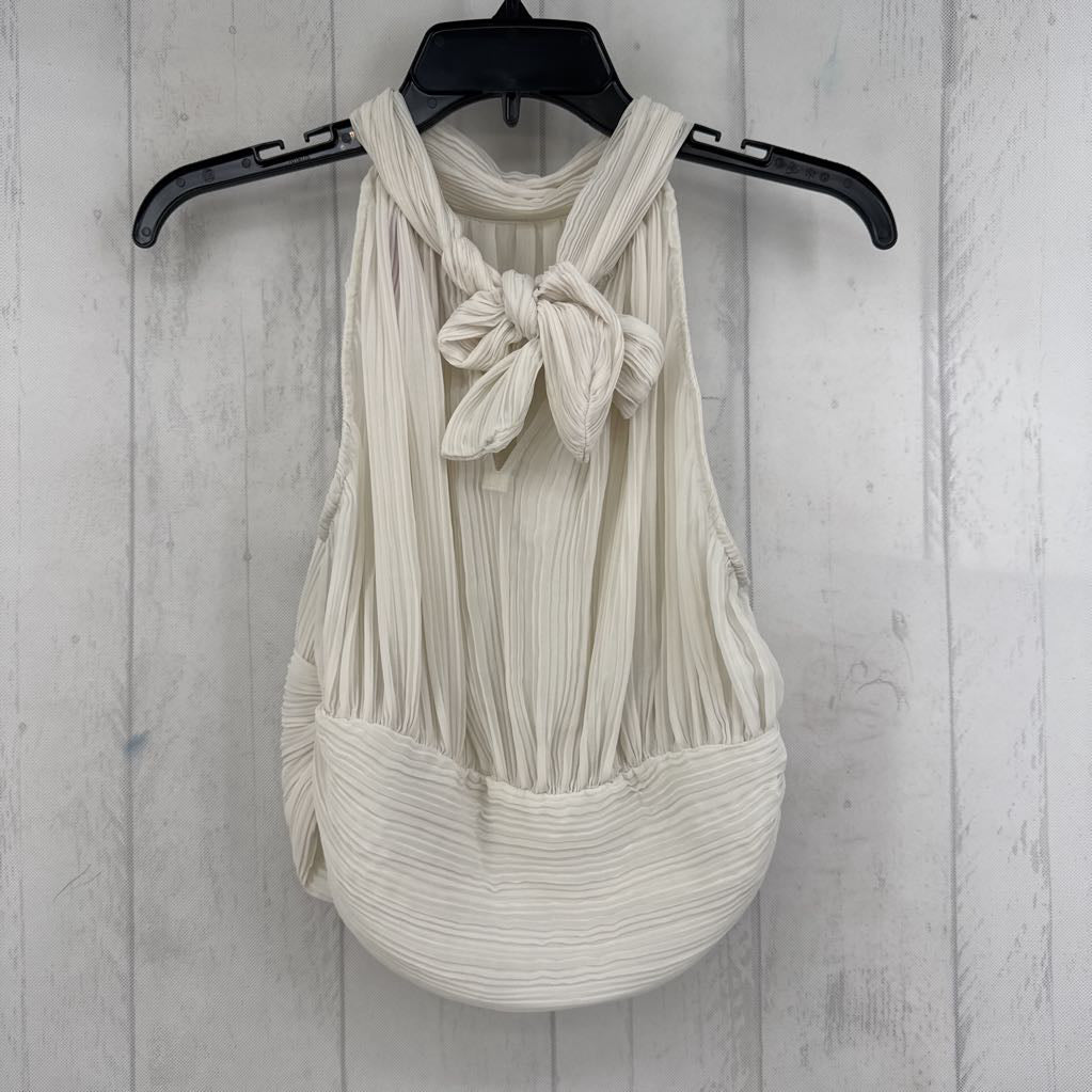 M pleated bow back tank