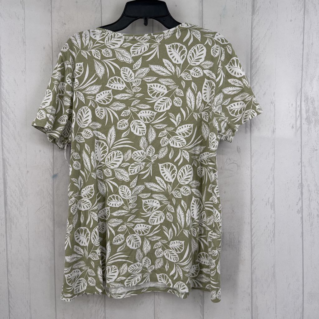 M leaf print s/s tee