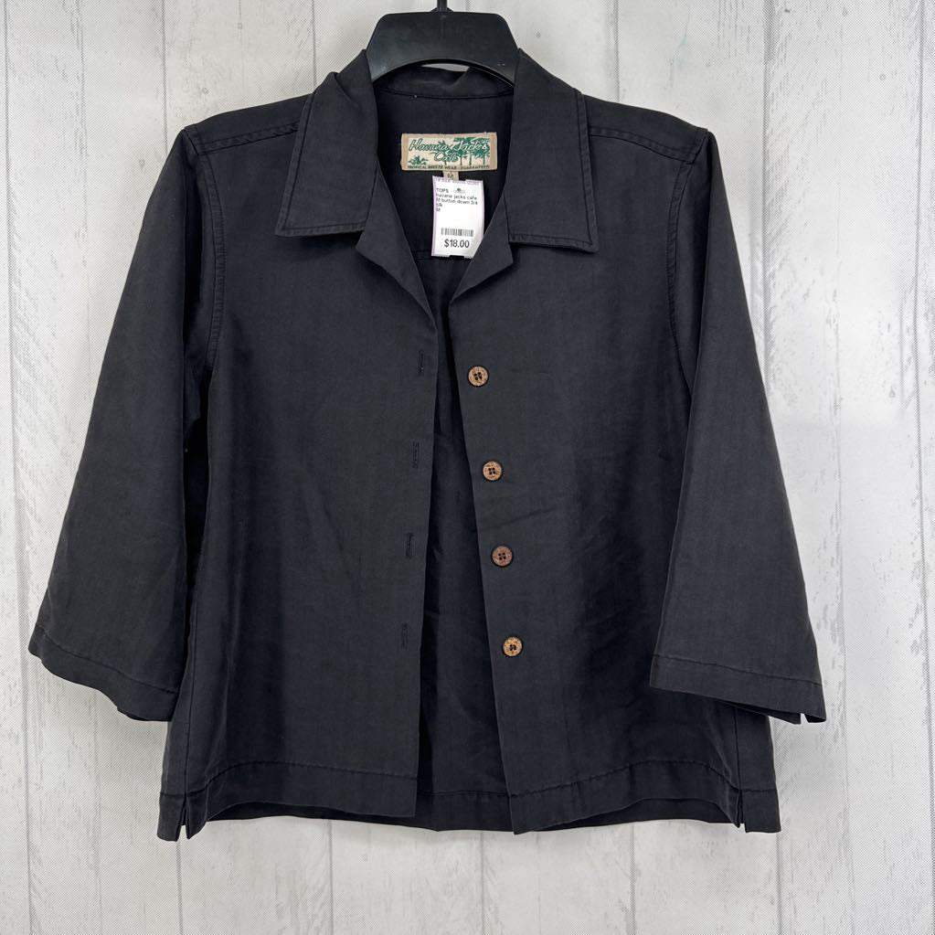M button down 3/4 slv top