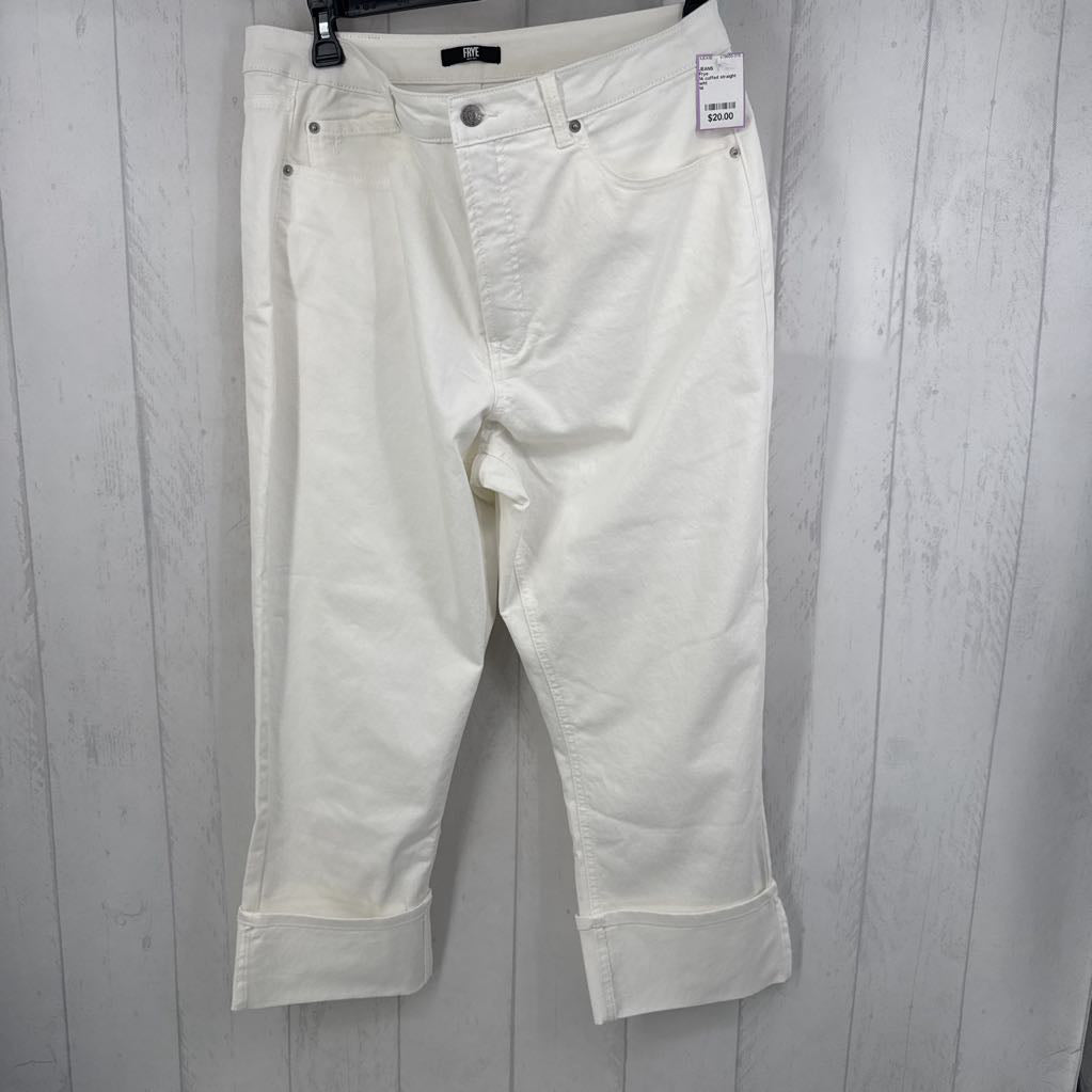 14 cuffed straight leg jean