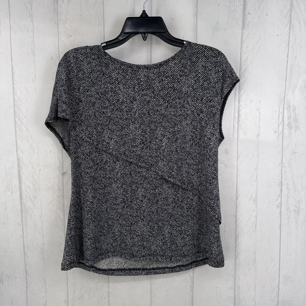 M chevron stripe s/s top