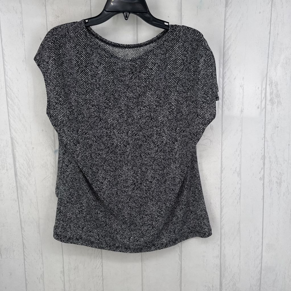 M chevron stripe s/s top