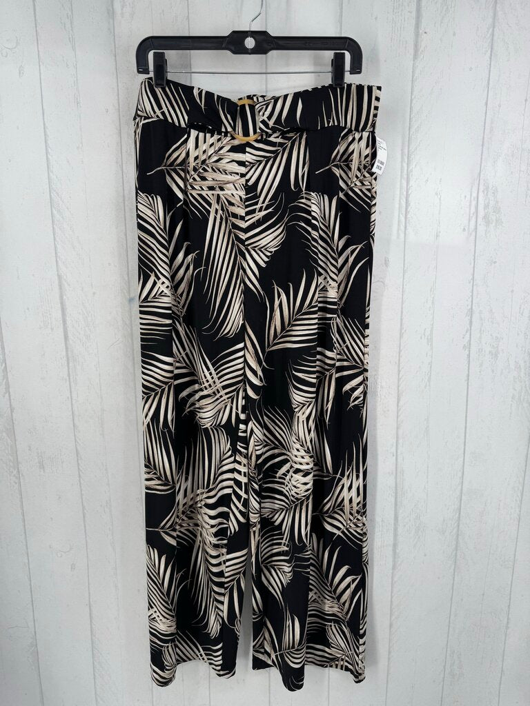L palm print pull-on wide leg pants