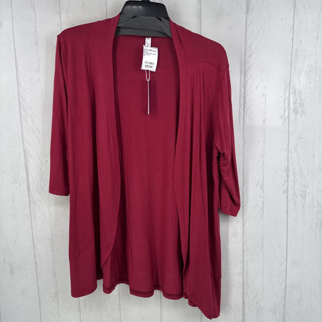 M lightweight open front 3/4 slv cardi