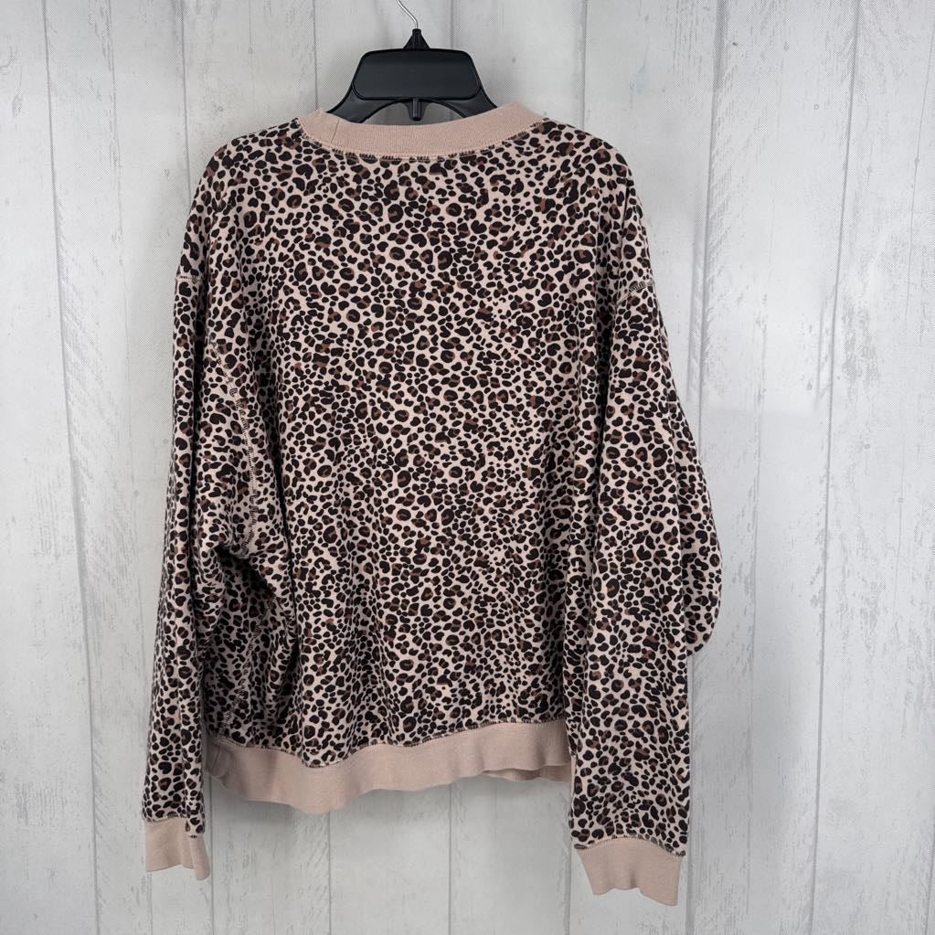 L l/s animal print sweatshirt