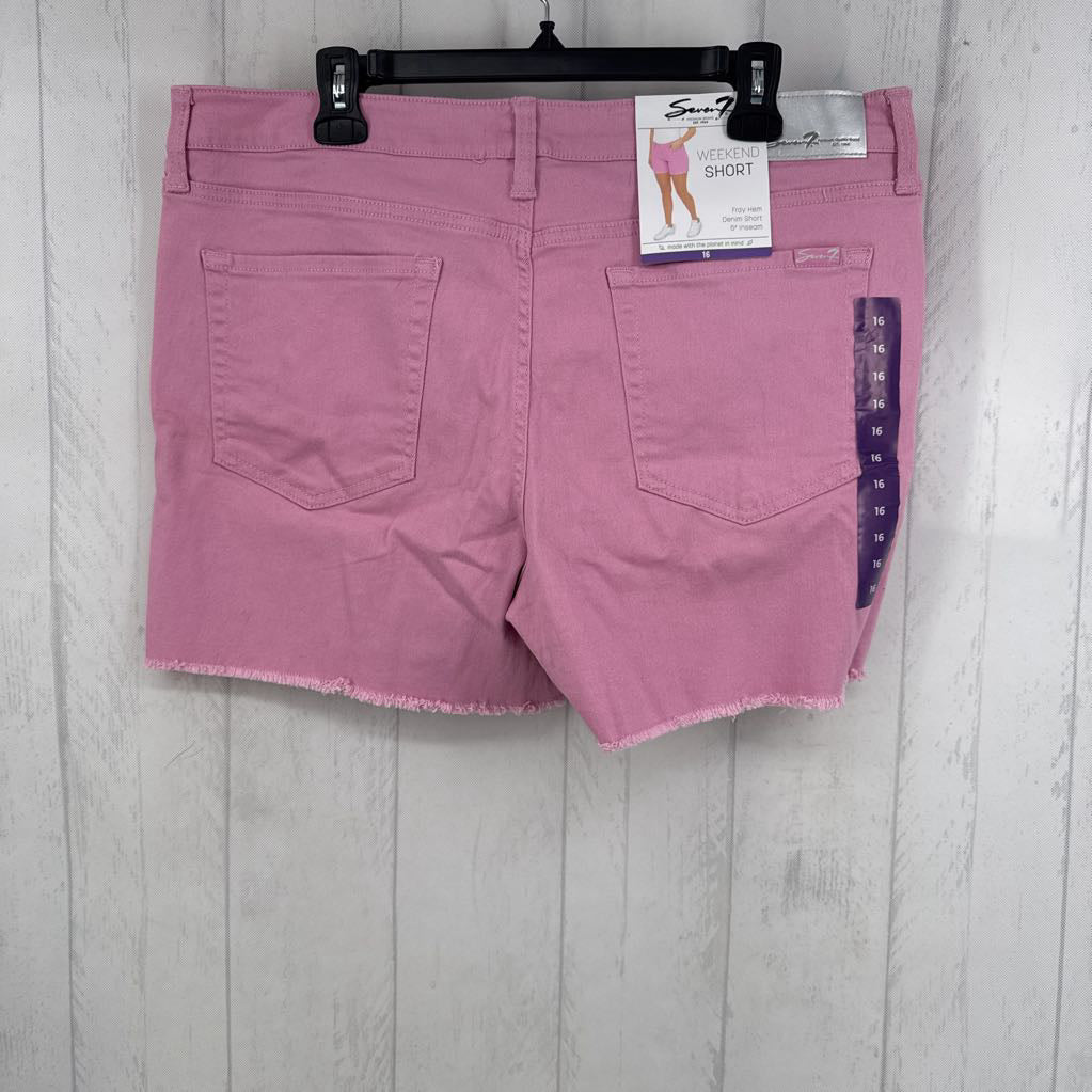 R59 16 frayed hem jean shorts