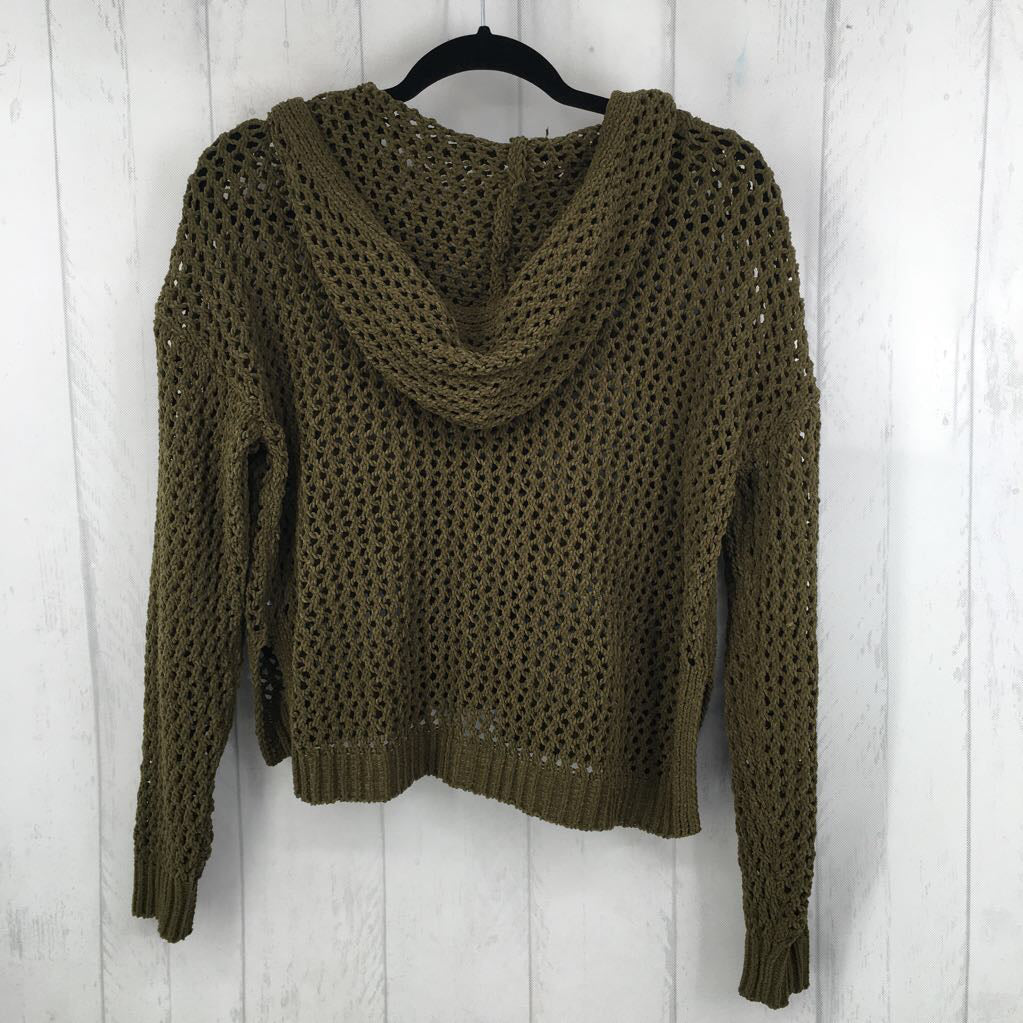 M crochet hooded pullover
