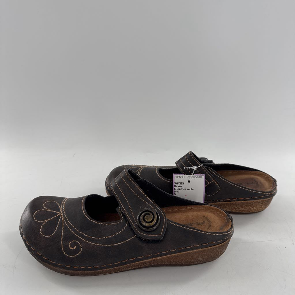 5 leather mule clogs