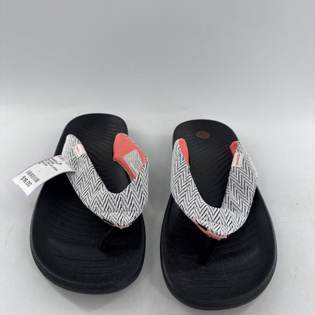 10 chevron stripe flip-flops