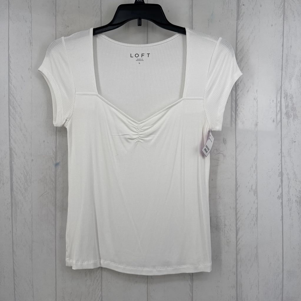 L ribbed s/s tee