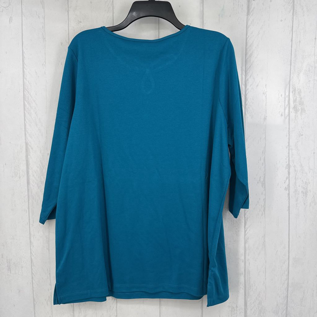 XL embelished cutout l/s top