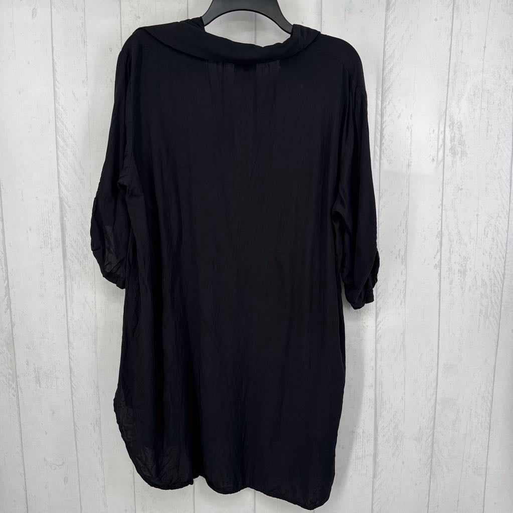 XL split neck 3/4 slv dress