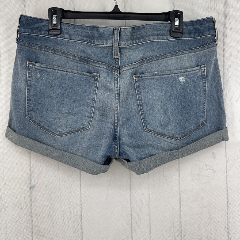 12 rolled hem jean shorts