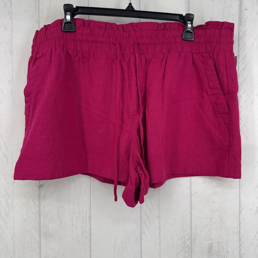 XXL linen blend shorts