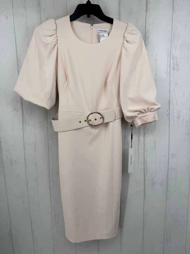 R90 10 belted 3/4 slv sheath dress