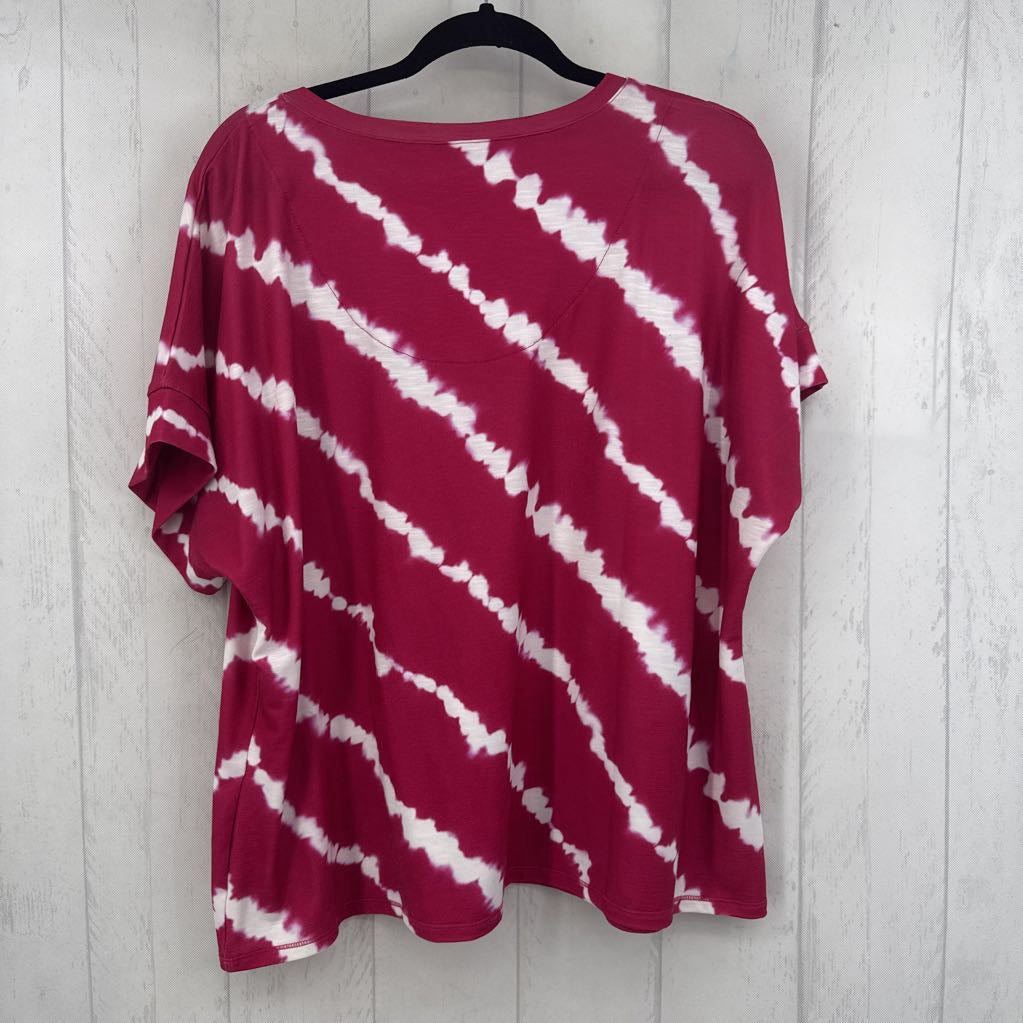 XL tie-dye v-neck s/s tee