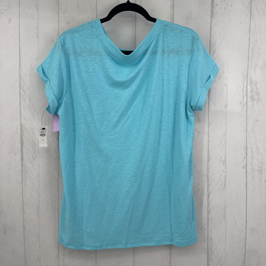1X smocked detail s/s top