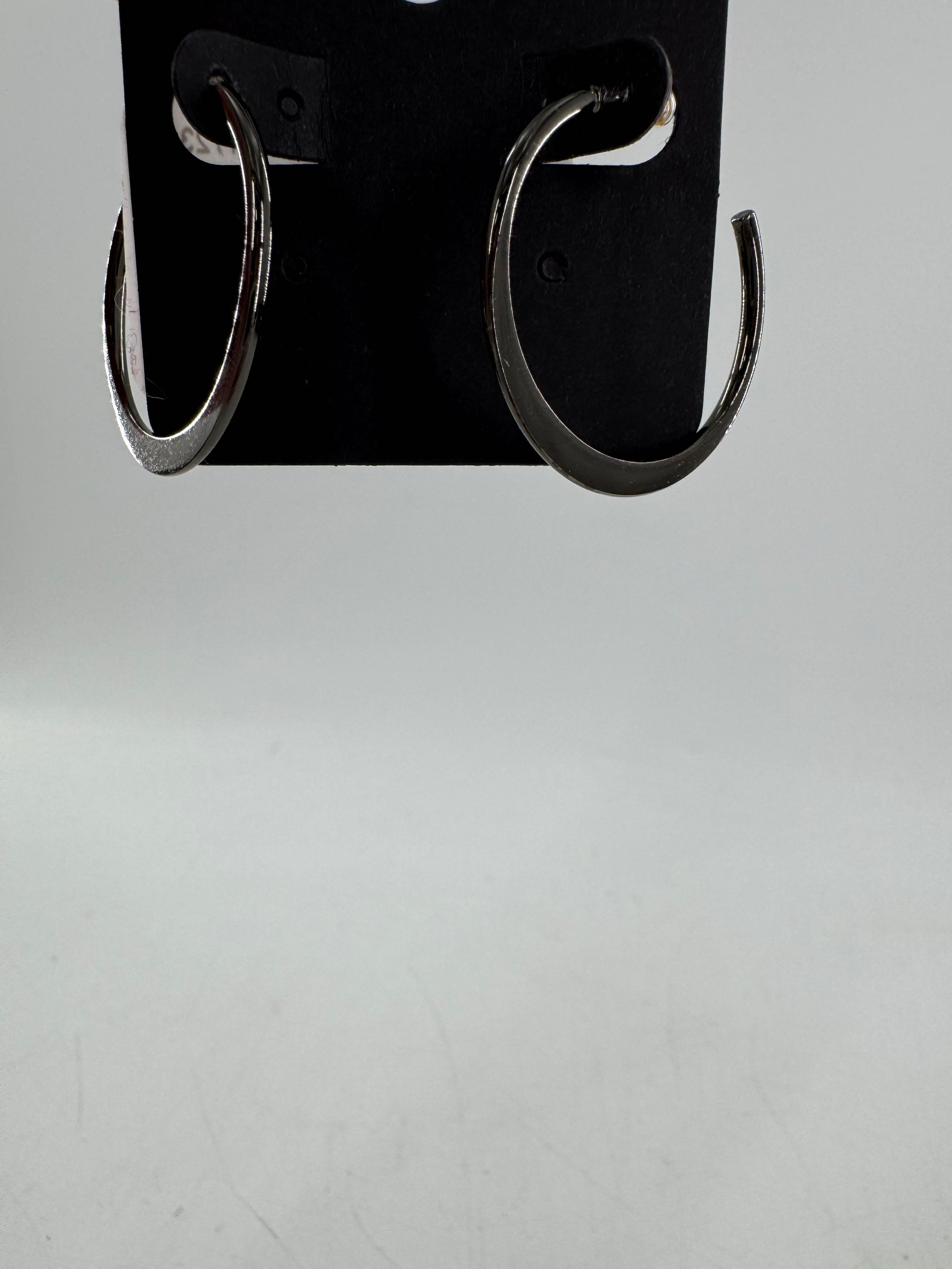 black hoop earrings