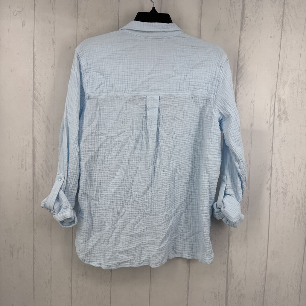 M l/s gauze button shirt