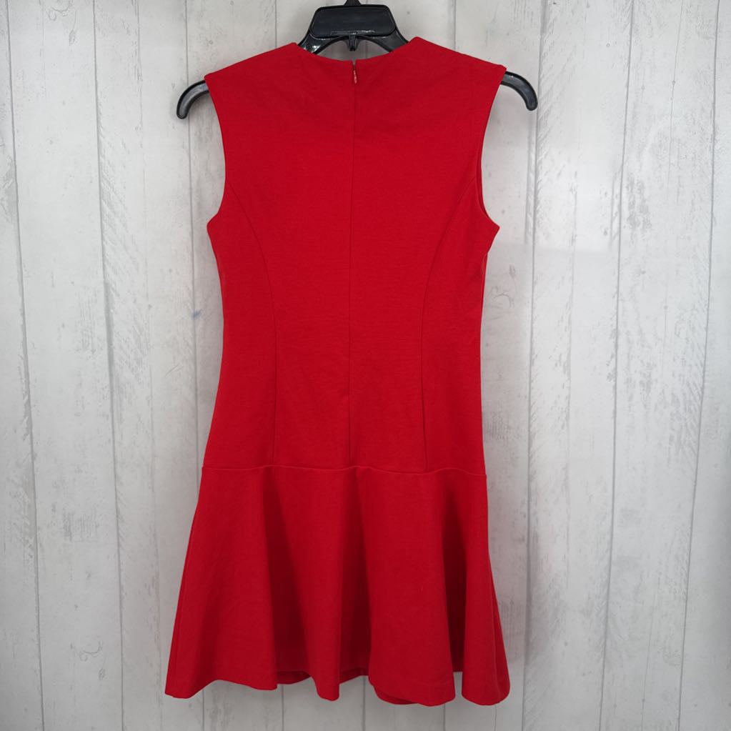 R125 6 slvls zipper detail pleated dress