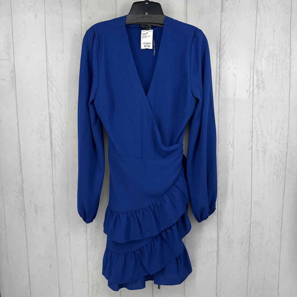 8 l/s ruffle wrap dress