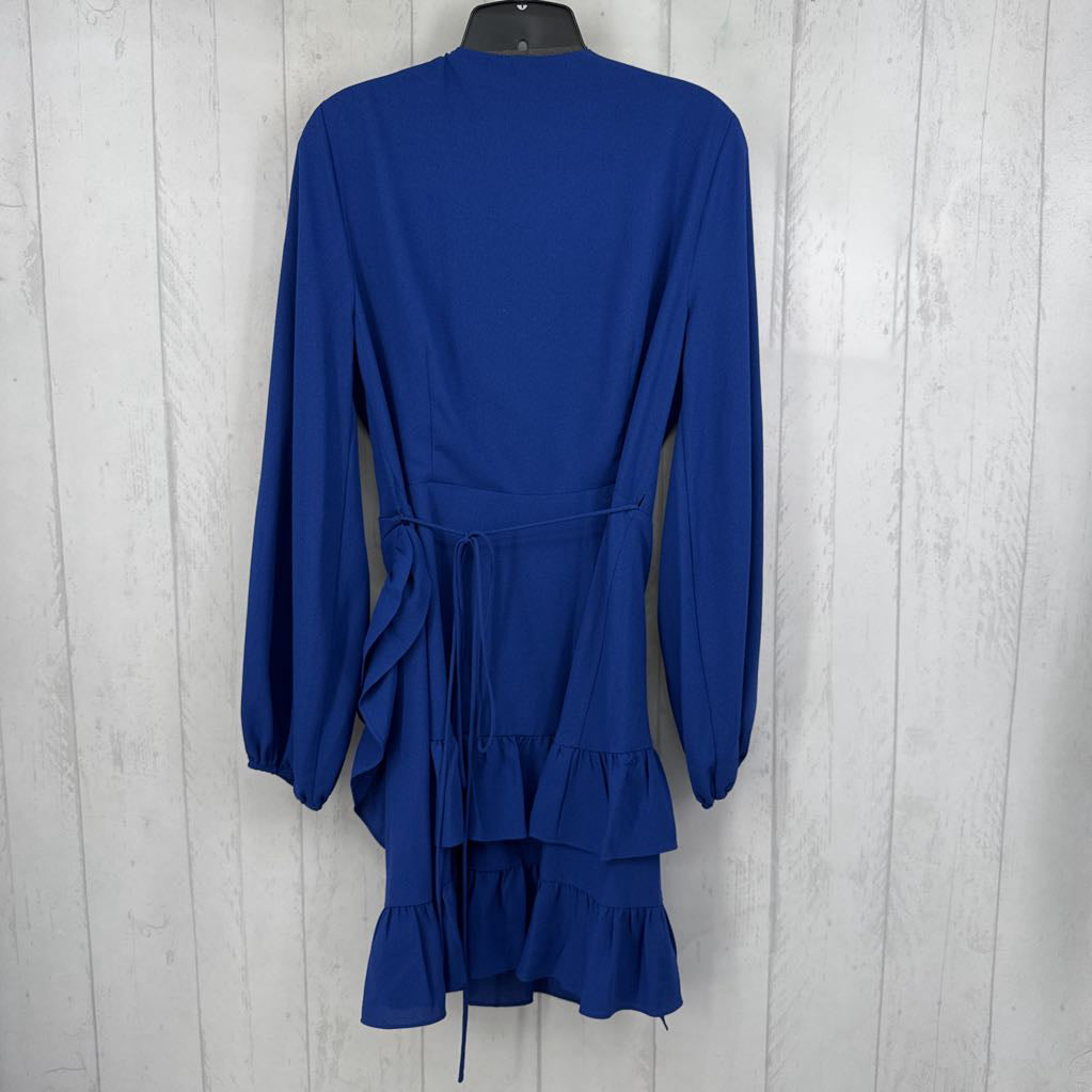 8 l/s ruffle wrap dress
