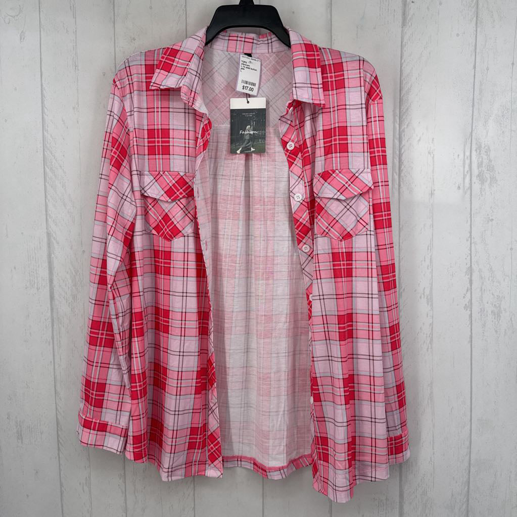 L l/s plaid button shirt
