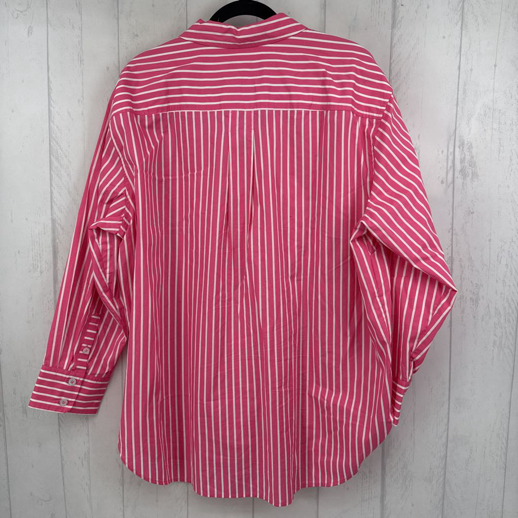 1x l/s stripe button shirt
