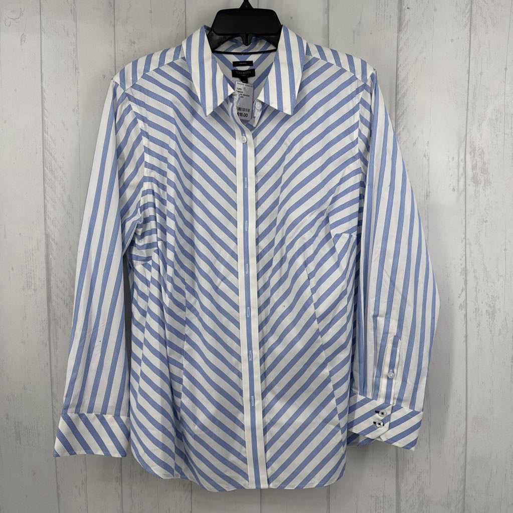16w l/s non-iron stripe button shirt