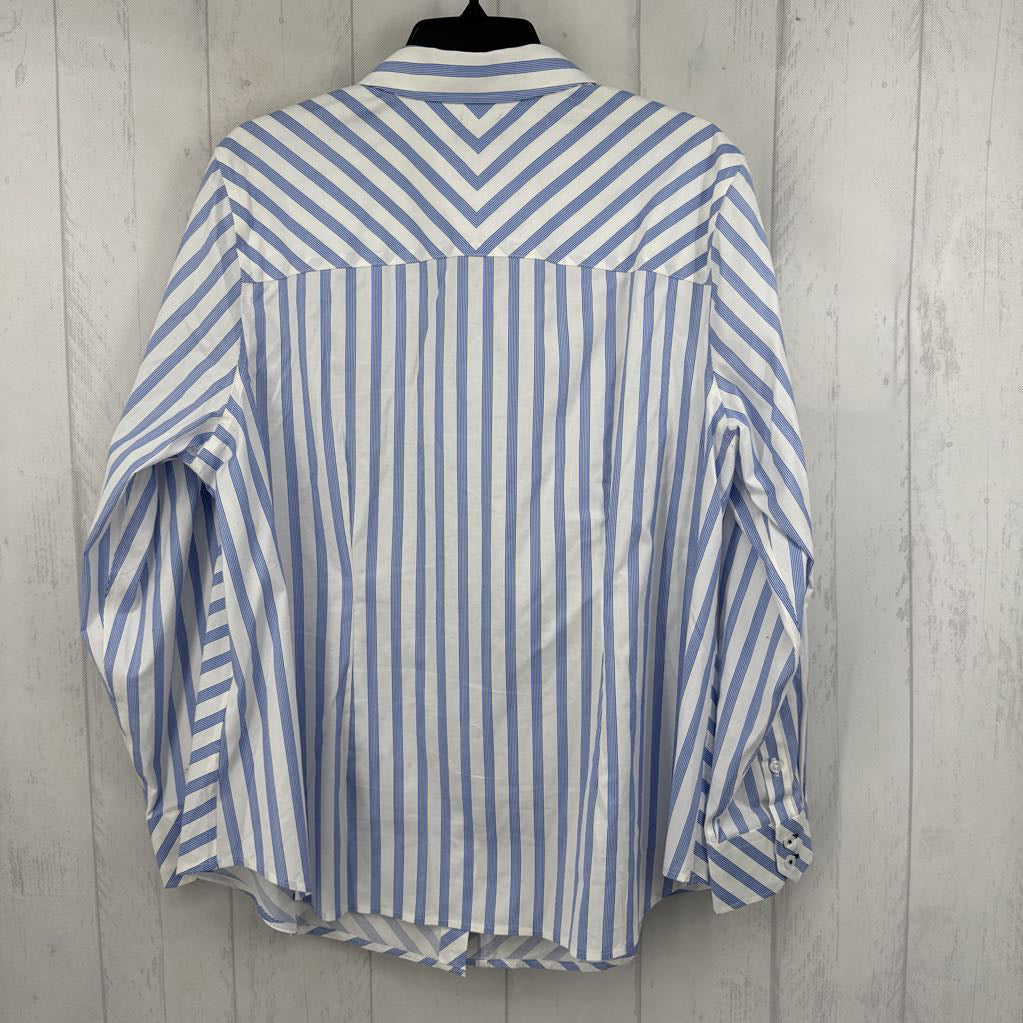 16w l/s non-iron stripe button shirt