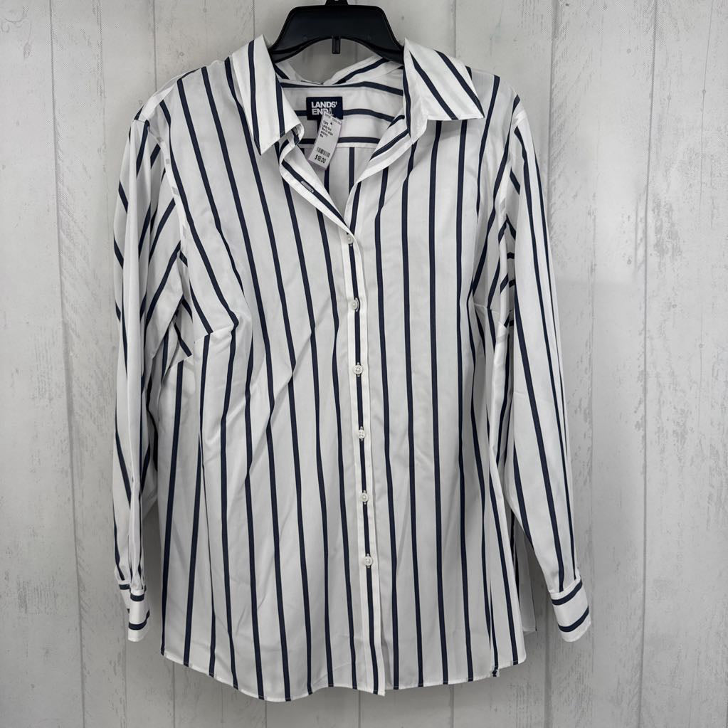 16w l/s stripe button down shirt