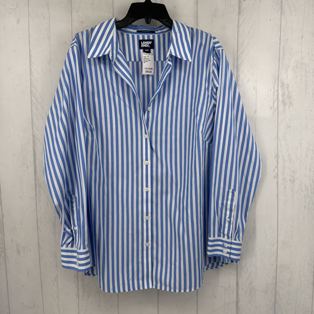 16w l/s stripe button down shirt