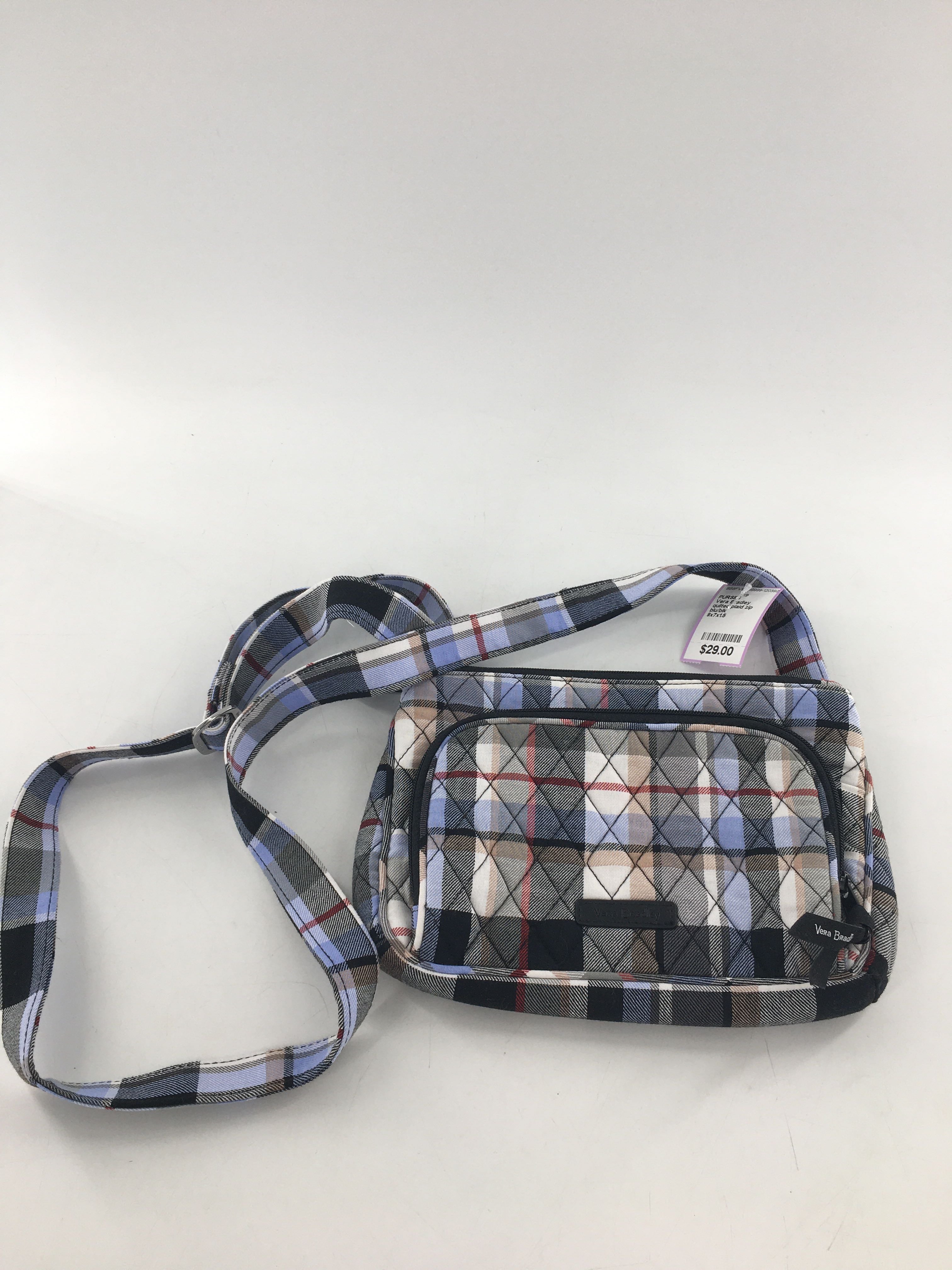 quilted plaid zip around pocket crossbody