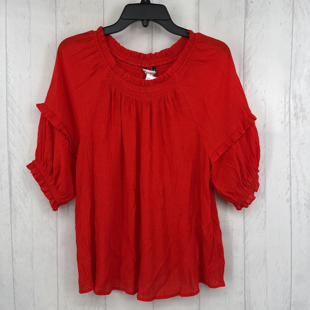 .L smocked detail s/s top