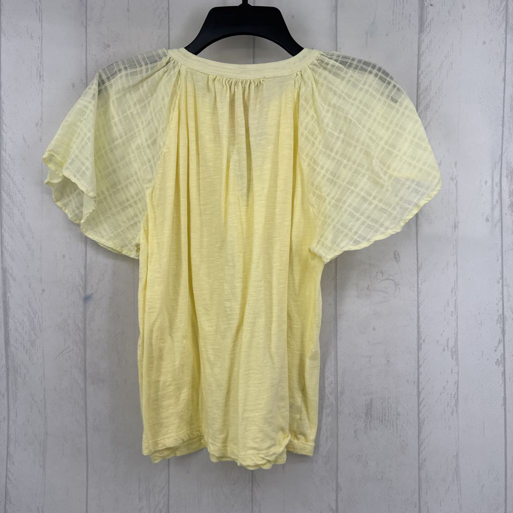 M split neck s/s top