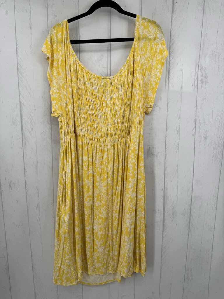 26/28 smocked flo print s/s dress