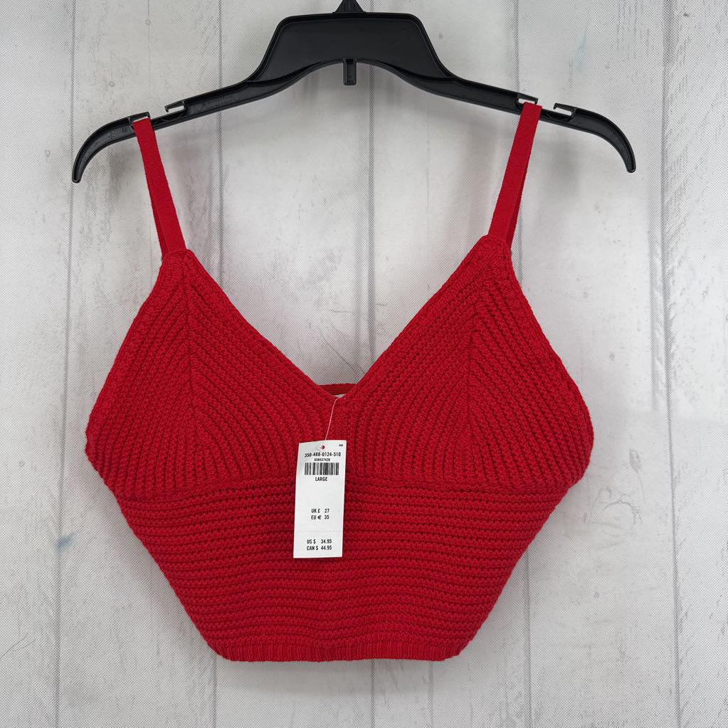 R35 L crochet crop tank