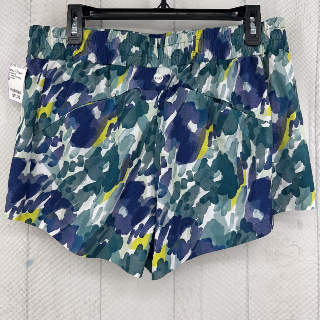 M printed running shorts