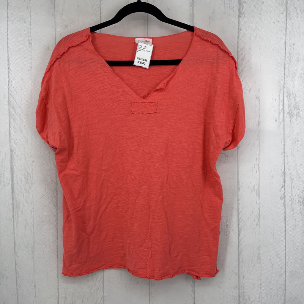 S split neck s/s tee