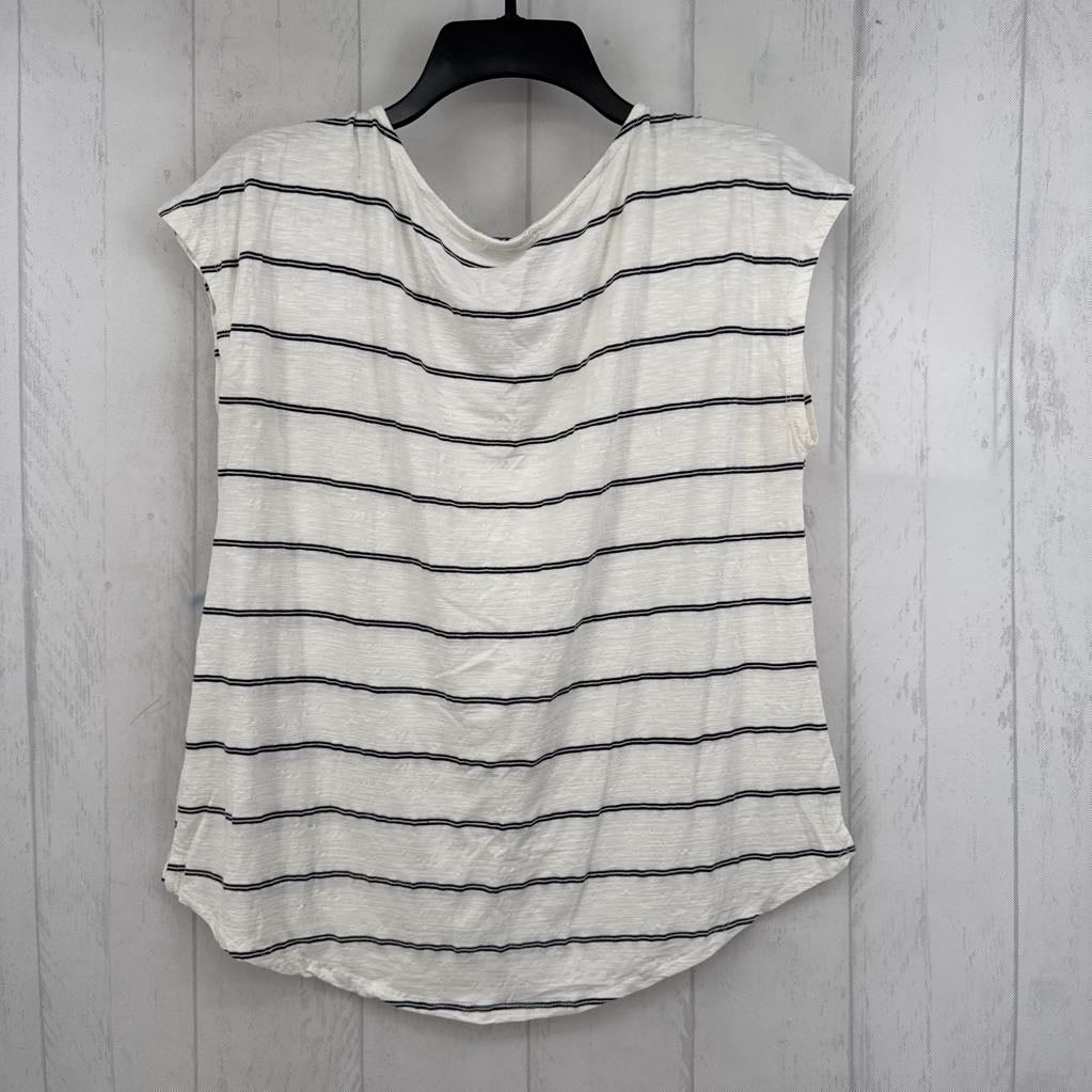 XL striped cap slv tee