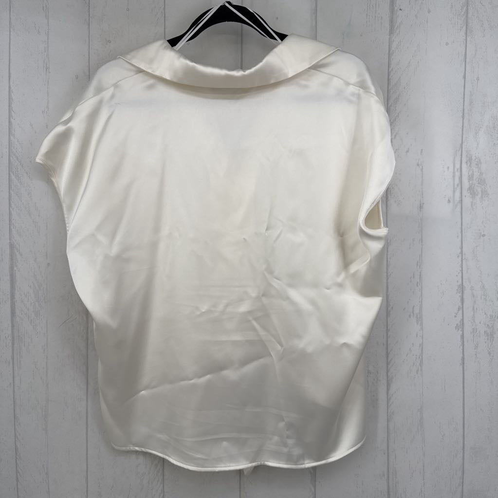 L button down tie front s/s top